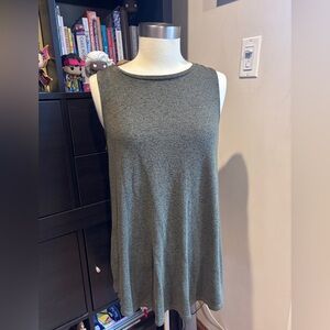 Old Navy Women's Sleeveless Heathered Green Tank Top